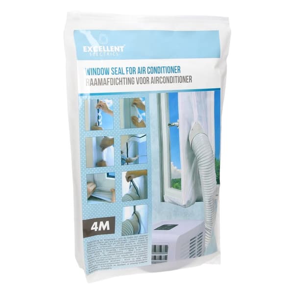 Fönsterförsegling för mobila luftkonditioneringsapparater 400x39x0,05 cm Vit Polyester