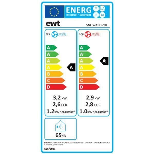 Vändbar mobil luftkonditionering EWT SNOWAIR12HE 12000Btu