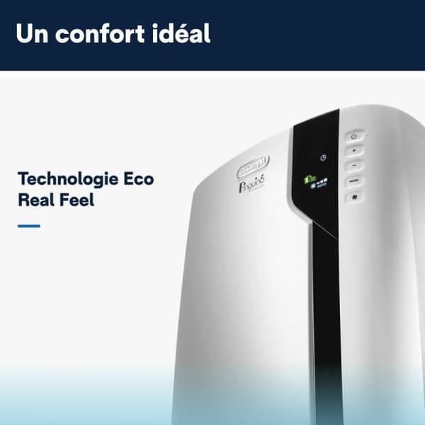 DELONGHI Mobil luftkonditionering - PAC EX100 SILENT - 2500W - 10000BTU/h - ClassA++ - EER3