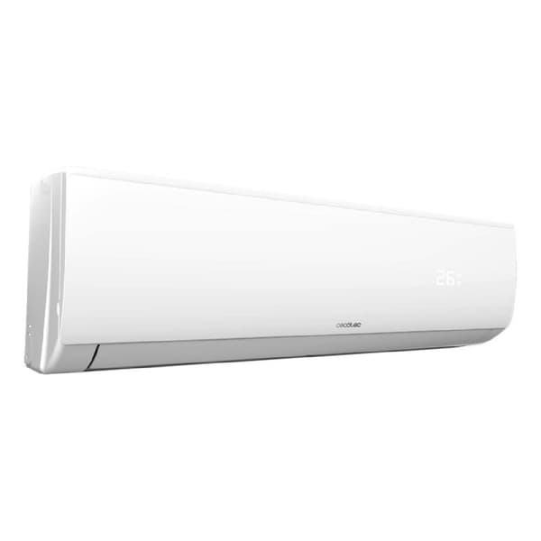 Cecotec 12000 BTU split air conditioner with heat pump, remote &amp; Wi-Fi control, and LED display.