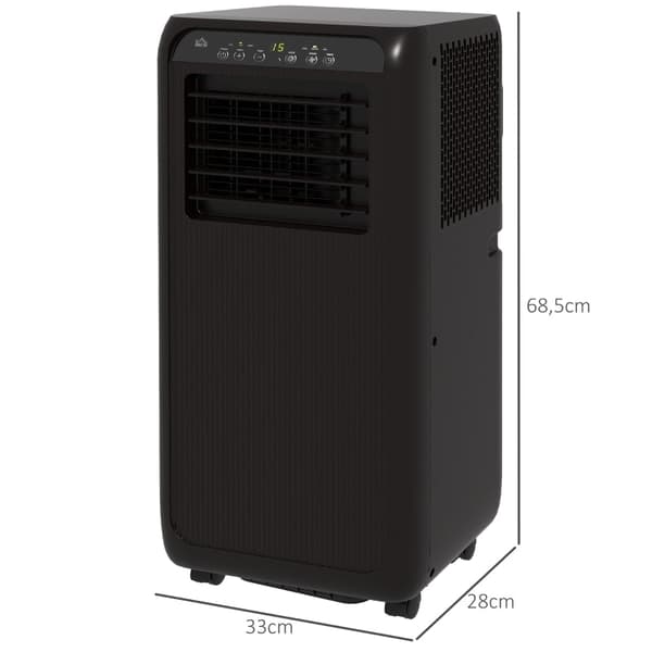 Rootz mobil luftkonditionering - Mini luftkonditionering - Bärbar AC - 24 timmars timer - 3 hastigheter - 33 x 28 x 68,5 cm - Svart - ABS plast