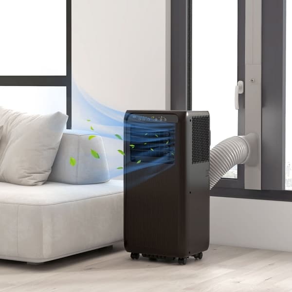 Rootz mobil luftkonditionering - Mini luftkonditionering - Bärbar AC - 24 timmars timer - 3 hastigheter - 33 x 28 x 68,5 cm - Svart - ABS plast