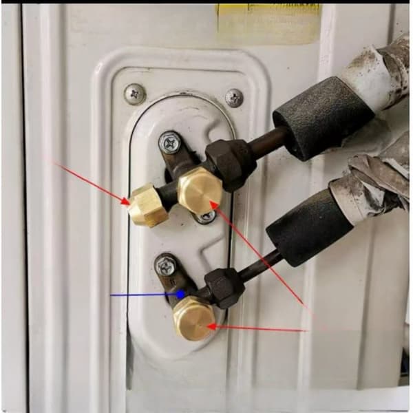 INF 2-Pack Mässing Air Conditioner avstängningsventillock