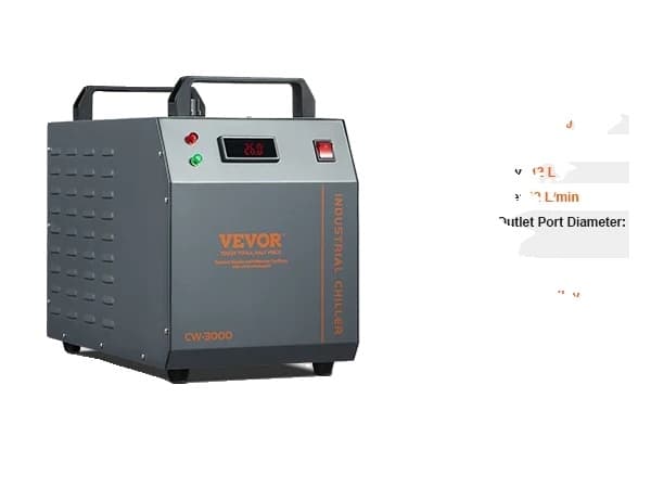 Industriell vattenkylare, 12L tank, hållbar konstruktion av kolstål,150 watt 18 liter per minut