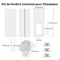 Miniatyrbild 3 av 6: Luftkonditioneringstätningssats med adapter, bärbar fönstertätningssats för mobila och torra luftkonditioneringar, Ø5,1" och 5,9", 42-228 cm