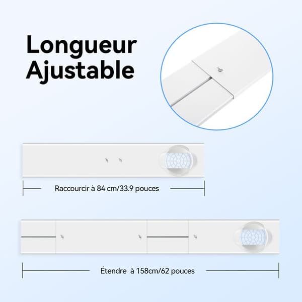 Luftkonditioneringstätningssats med adapter, bärbar fönstertätningssats för mobila och torra luftkonditioneringar, Ø5,1" och 5,9", 42-158 cm