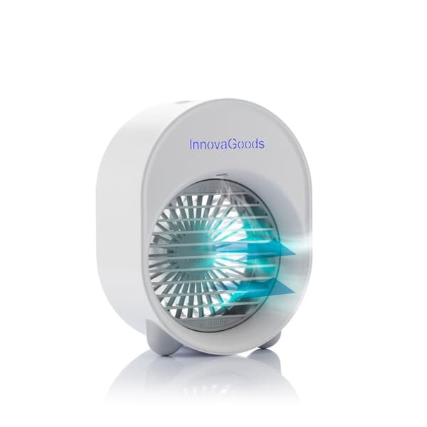 Minikokoinen ultraääni-ilmanjäähdytin-ilmankostutin LED-valolla Koolizer InnovaGoods