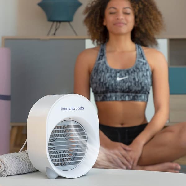 Minikokoinen ultraääni-ilmanjäähdytin-ilmankostutin LED-valolla Koolizer InnovaGoods