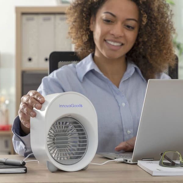 Mini Ultrasonic Luftfuktare Luftkonditionering Med Led Koolizer Innovagoods
