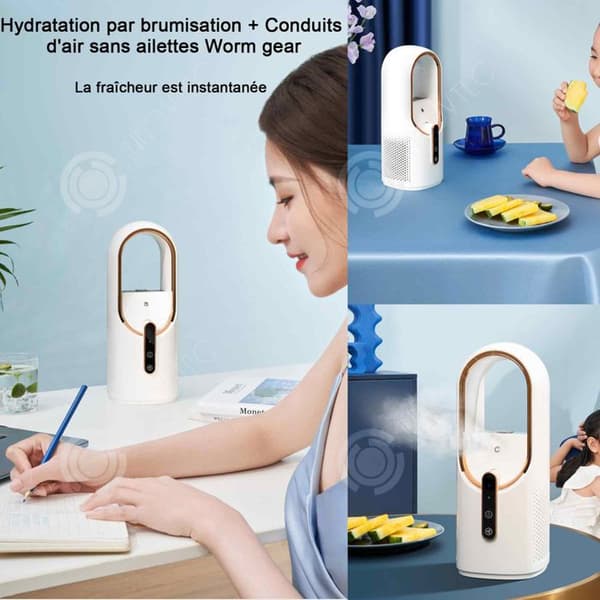 INN 3 i 1 mobil luftkonditionering 30x12 cm Bärbar luftkonditionering Ventilera-fri Luftkonditionering USB-uppladdningsbar luftfuktare Ventilera