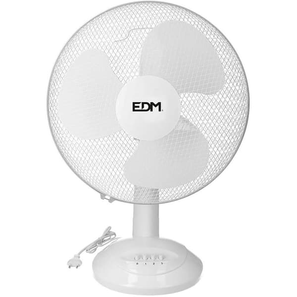 Bordsfläkt EDM Ø 40 x 61 cm Vit 45 W