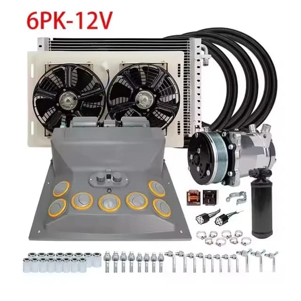 Universellt luftkonditioneringskit, 22000 BTU kylkapacitet, hållbar aluminiumspole,6PK-12V
