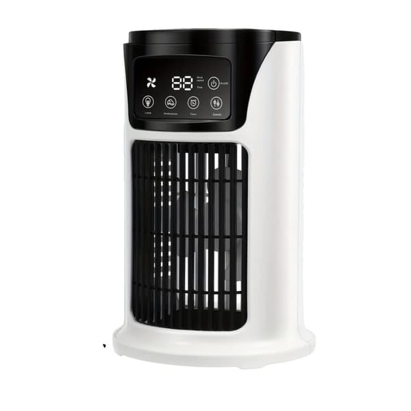 Bærbar USB Aircondition, Luftfugterfunktion, Atmosfærelys,Hvid