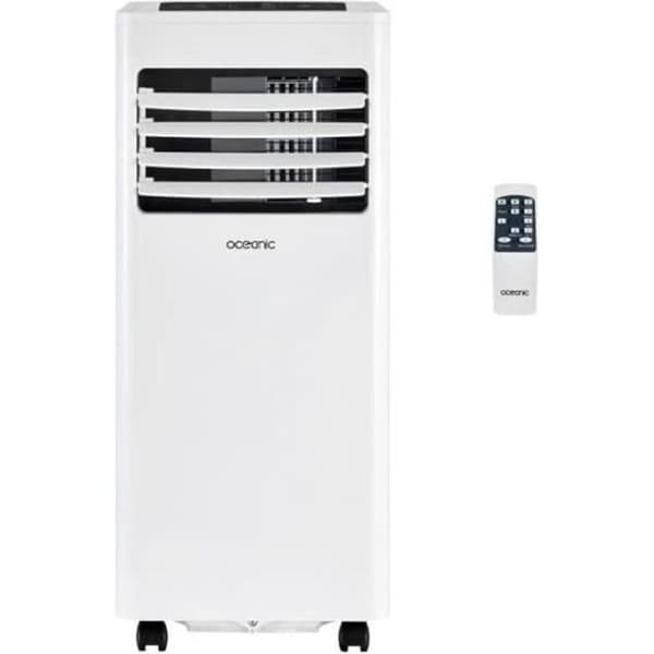 OCEANIC mobil luftkonditionering - 7000 BTU - 2050W - Avfuktare - Programmerbar - Energiklass A - Monobloc - Fönstersats