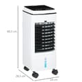 Miniatyrbillede 3 af 10: Rootz Air Cooler - Fan - Aircondition - Fjernbetjening - 3 tilstande - 24 x 28,5 x 60,5 cm - forfriskende brise