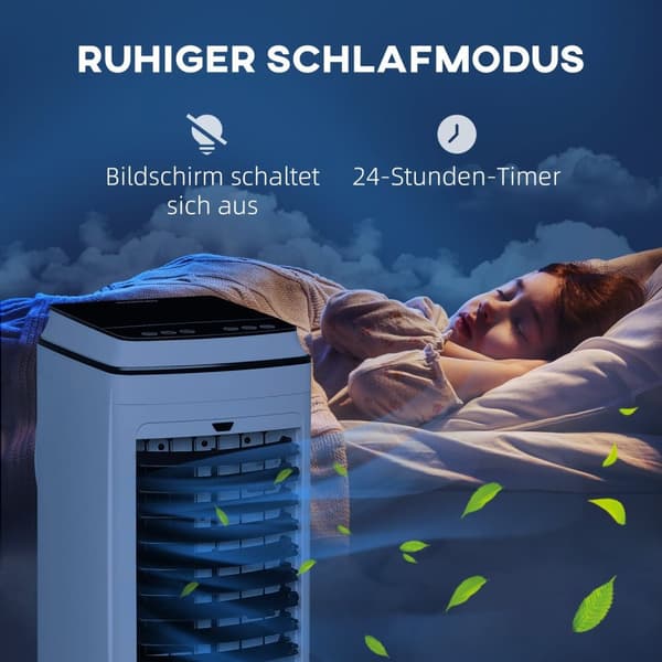 Rootz Air Cooler - Fan - Aircondition - Fjernbetjening - 3 tilstande - 24 x 28,5 x 60,5 cm - forfriskende brise