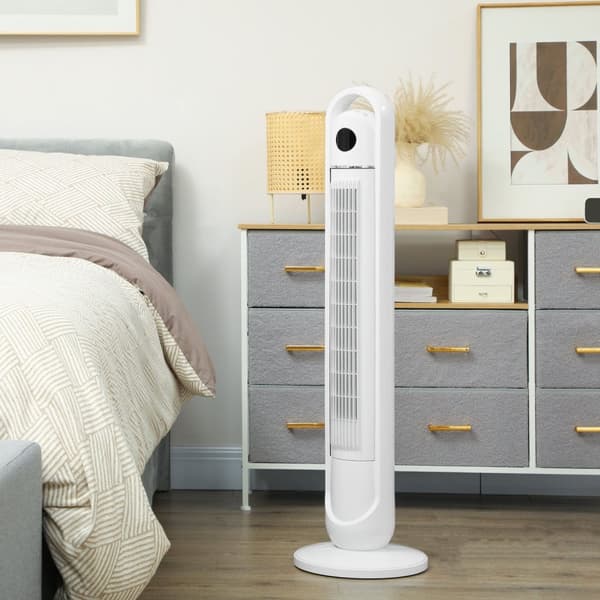 Rootz Tower -ventilator - Aircondition - Køleanordning - Energieffektiv - 31 cm x 109 cm - Fjern- og timer