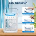 Miniatyrbild 8 av 9: OBOSOE Bärbar Luftkylare – 700ml Vattentank, 3 Hastigheter, Timer, 7 LED-lampor
