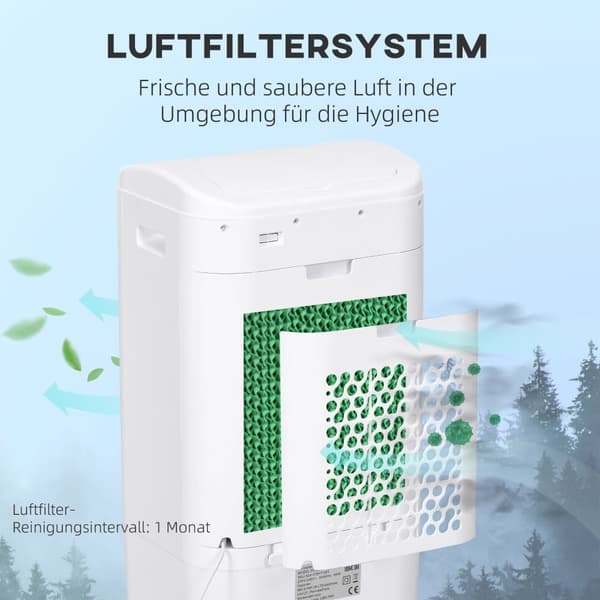 Aircondition, 3 i 1 Mobil, 37x32x78 cm, Hvid
