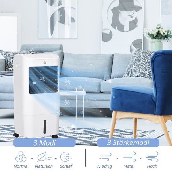 Aircondition, 3 i 1 Mobil, 37x32x78 cm, Hvid