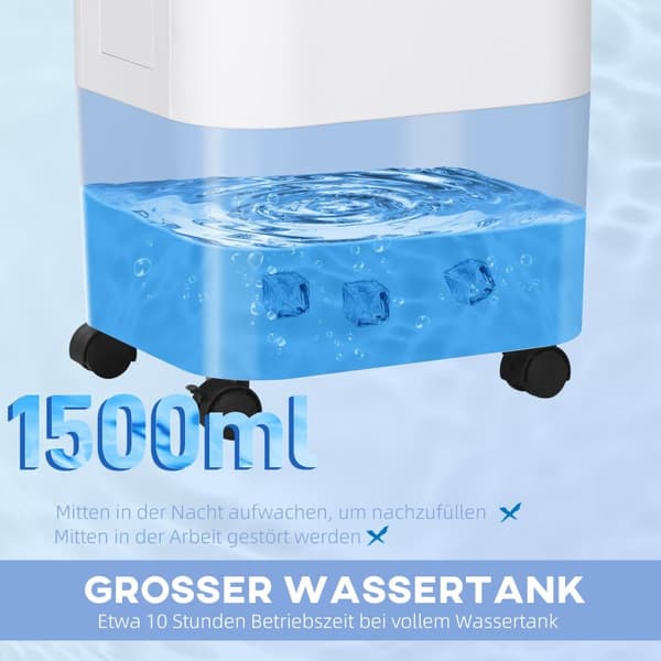 Aircondition, 3 i 1 Mobil, 37x32x78 cm, Hvid