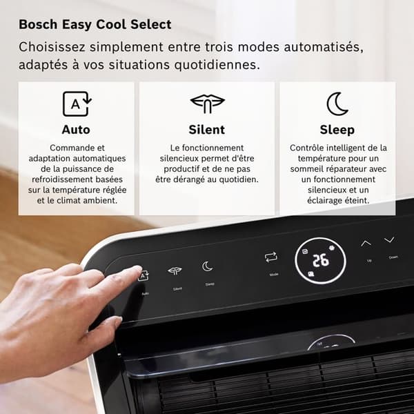 Bosch Cool 5000 Bärbar luftkonditionering - Med automatisk läge, tyst läge och viloläge