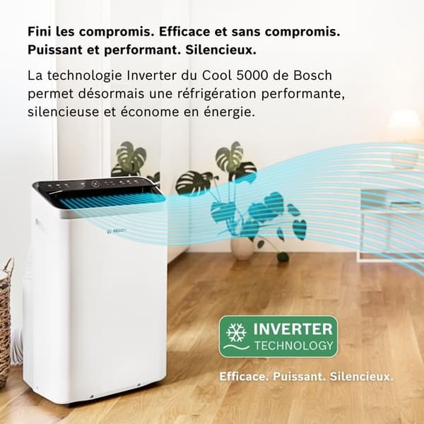 Bosch Cool 5000 Bärbar luftkonditionering - Med automatisk läge, tyst läge och viloläge