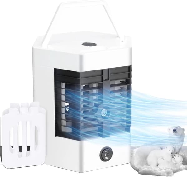 3-in-1 Kannettava Ilmastointilaite, Säädettävät Jäähdytysasetukset, Kompakti Muotoilu, USB-virralla