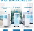 Pikkukuva 3 / 4: Kannettava ilmastointilaite, 9000 BTU/h jäähdytyskyky, 42L/päivä kosteudenpoisto,EU