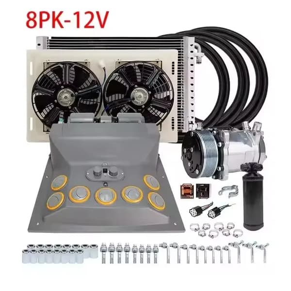 Universellt luftkonditioneringskit, 22000 BTU kylkapacitet, hållbar aluminiumspole,8PK-12V