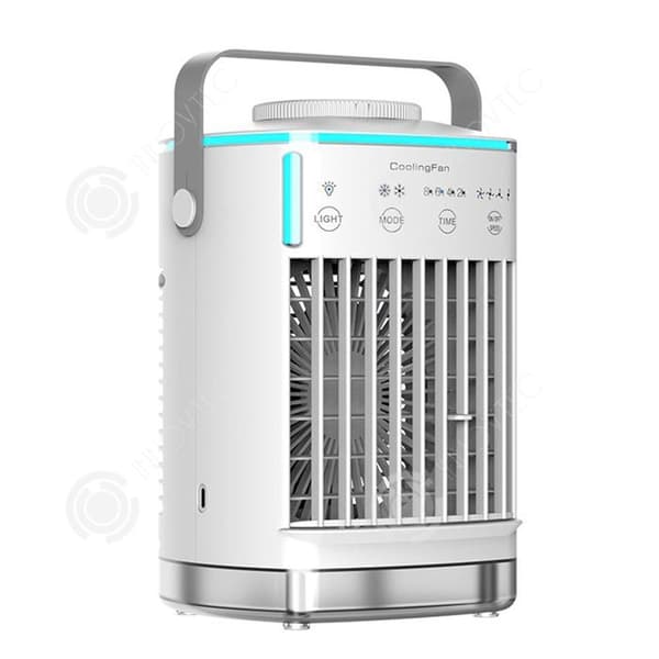 INN Tyst mobilklimatizer 16,6 x 14,3 x 24,2 cm 7w 700ml med färgglada LED-lampor luftfuktare luftkylare porta