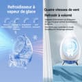 Miniatyrbild 3 av 4: INN Trådlig mobil luftkondisjonering 3 i 1 13x13,4x20 cm 2000mah med fargede LED-lamper luftfukter vifte til klimaanlegg