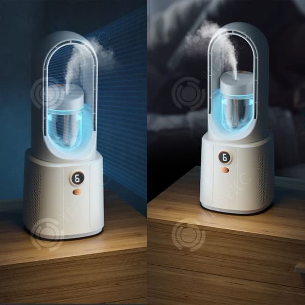 INN Bärbar 3-i-1 Klimatisk 12,5x13x33cm 5w 150ml luftfuktare med färgglada LED-lampor bärbar klimatanordning