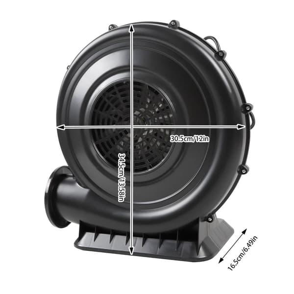 Luftblåsare, Hög Effekt 250W, 420 m³/h Luftflöde, 71 dB Ljudnivå,EU, svart