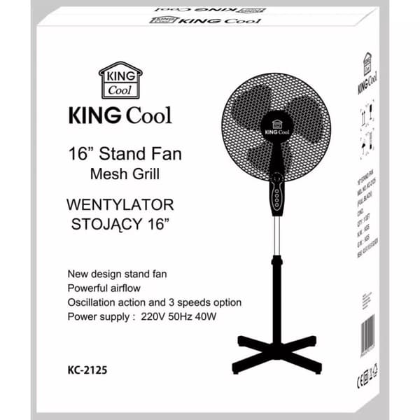Kingcool KC-2125 lattiatuuletin musta Lumarko!