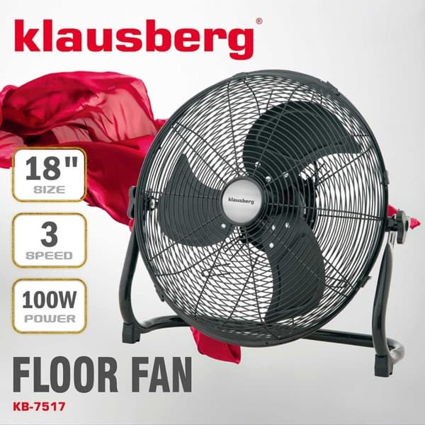 Gulvventilator med cirkulationsfunktion 100w Klausberg Kb-7517 Lumarko!