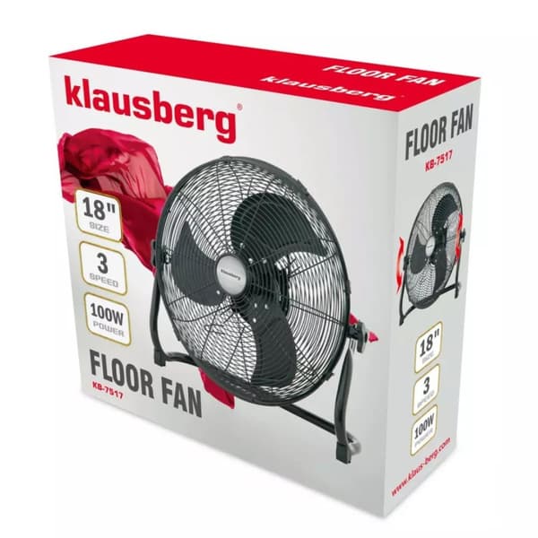 Gulvventilator med cirkulationsfunktion 100w Klausberg Kb-7517 Lumarko!