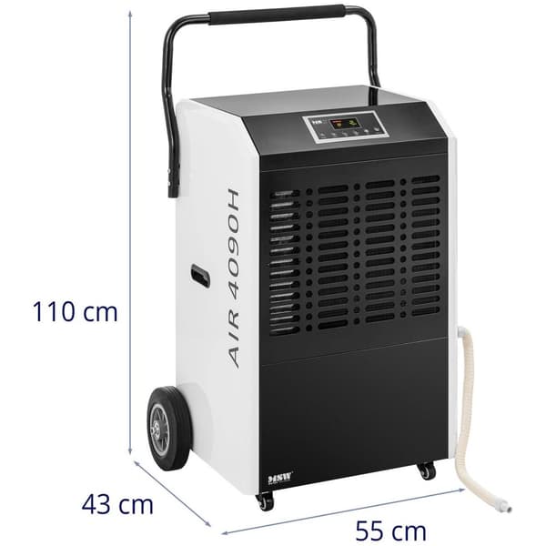 MSW Avfuktare - 138 l / 24 h - 70 - 100 m² - 857 m³/h - Med handtag
