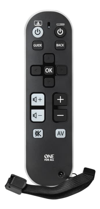 One For All URC 6810 Universal Remote Control Zapper, TV Vit, Svart