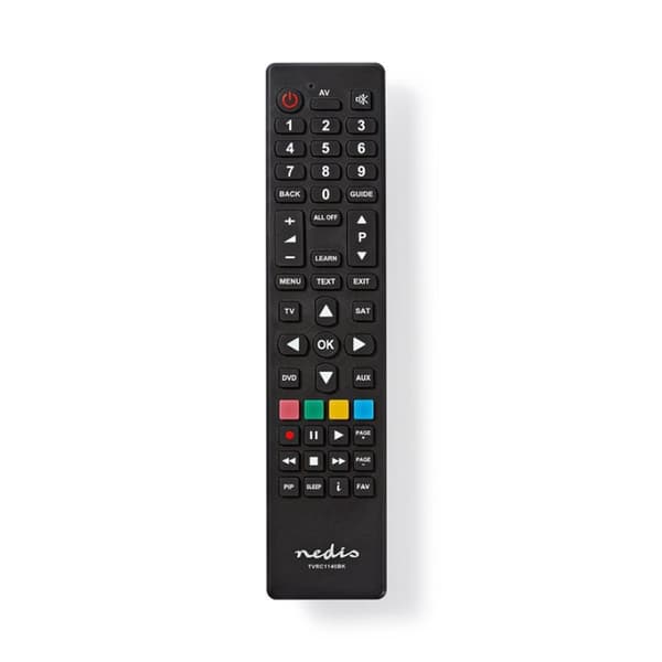 Nedis Universal fjernkontroll | Programmerbar | 4 Enheter | Fjern layout | Infrarød | Sort