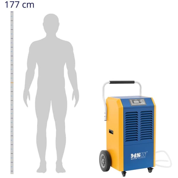MSW - Avfuktare - 138 liter/dag - 130–150 m² - 1300 m³/h - Med handtag