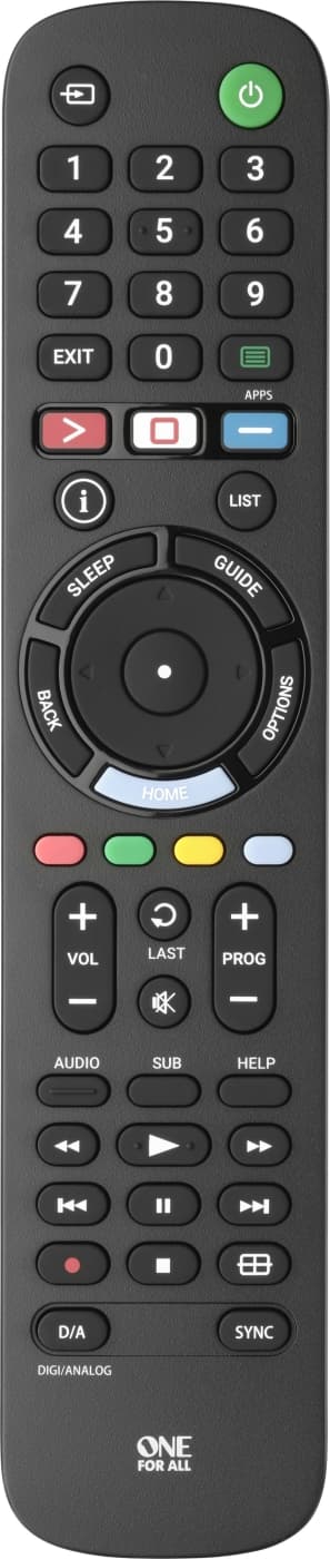 ONE FOR ALL URC 4912 universell fjernkontroll for Sony TV-er