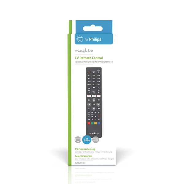 Nedis Kaukosäädin | Sopii laitteeseen: Philips | Esiohjelmoitu | 1 Laite | Amazon Prime / Netflix -näppäin / Rakuten TV Button / Smart Hub -näppäin |