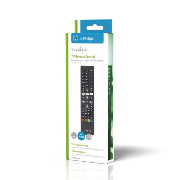 Nedis Kaukosäädin | Sopii laitteeseen: Philips | Esiohjelmoitu | 1 Laite | Amazon Prime / Netflix -näppäin / Rakuten TV Button / Smart Hub -näppäin |