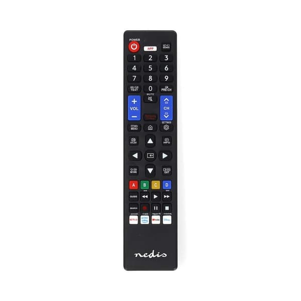 Nedis Utskifting Fjernkontroll | Egnet for: Samsung | Forprogrammert | 1 Enhet | Amazon Prime / Disney + Button / Netflix Knapp / Smart home Knapp / Y