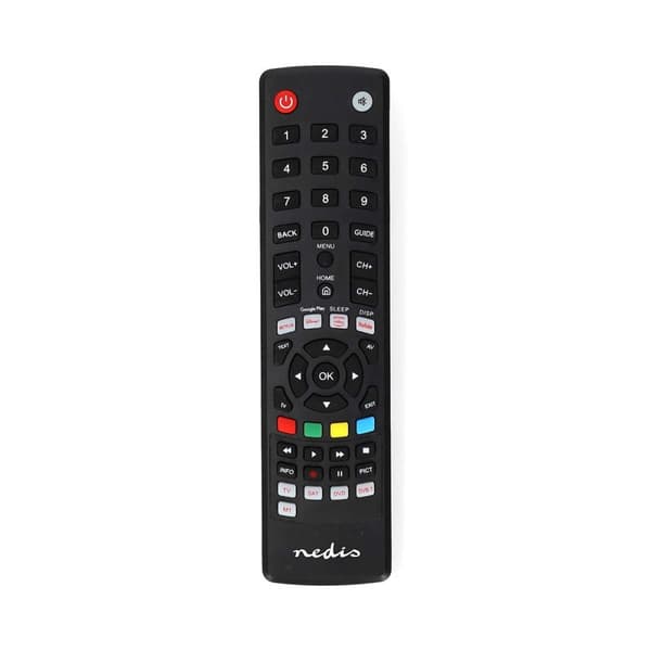 Nedis Universal fjernkontroll | Forprogrammert | 4 Enheter | Amazon Prime / Disney + Button / Google Play Knapp / Netflix Knapp / Youtube Knapp | Infr