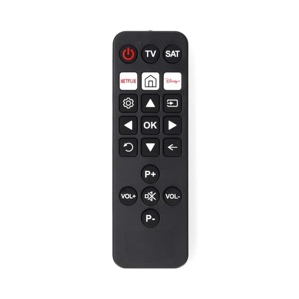 Nedis Universal fjernkontroll | Forprogrammert | 2 Enheter | Disney + Button / Netflix Knapp | Infrarød | Sort Sort