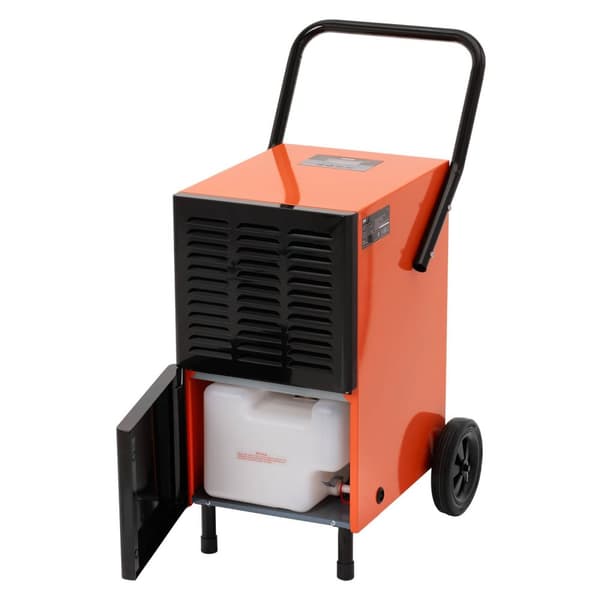 MSW - Byggavfuktare - 55 l / 24 h - 62 m² - 500 m³/h - Med handtag och 2 hjul