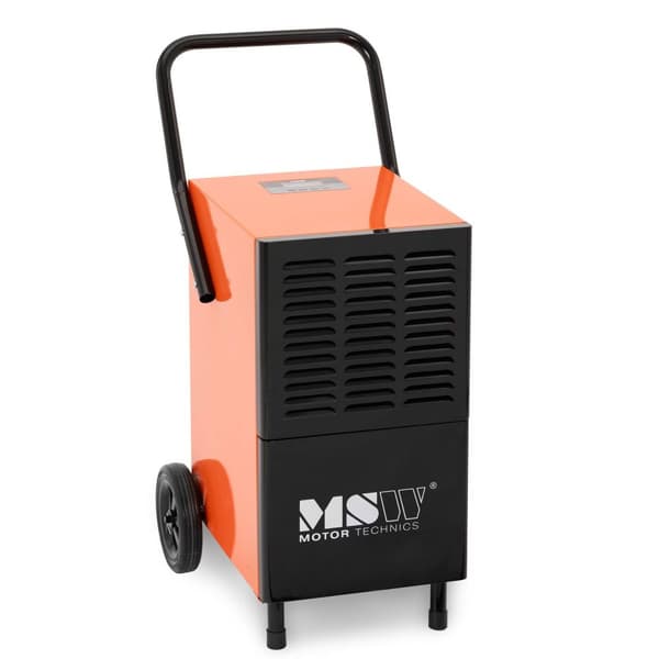 MSW - Byggavfuktare - 55 l / 24 h - 62 m² - 500 m³/h - Med handtag och 2 hjul