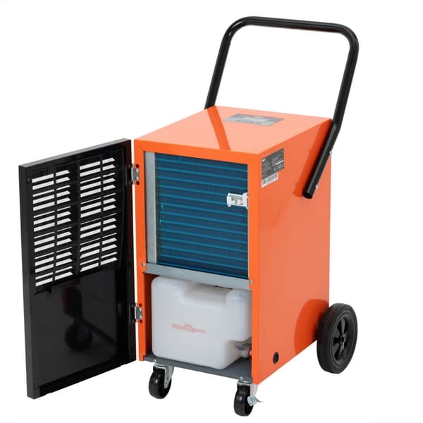 MSW - Byggavfuktare - 60 l / 24 h - 75 m² - 600 m³/h - Med handtag och 2 hjul